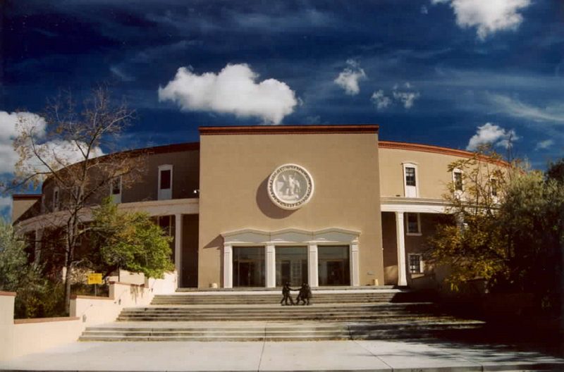 The New Mexico State Capitol (Roundhouse) in Santa Fe.